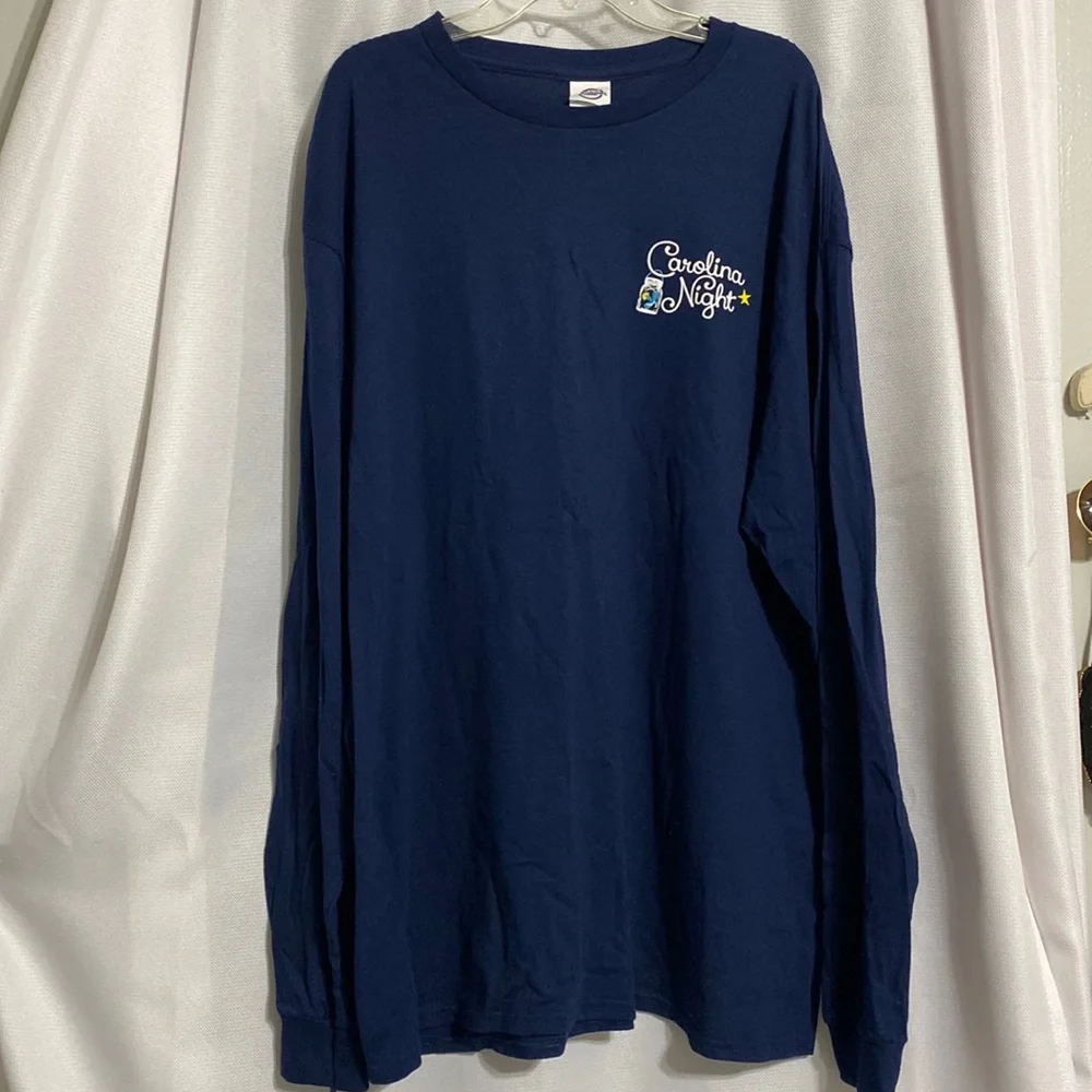 Carolina Nights Long Sleeve Tshirt Size XL Navy - Picture 1 of 7